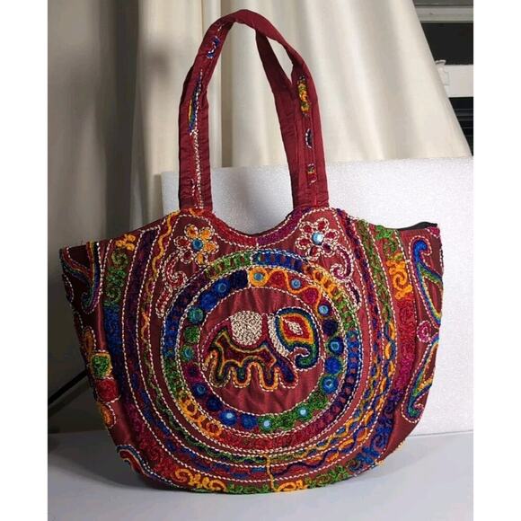 Unbranded Handbags - Shambala Shoulder Bag Handcrafted Indian Art Rajasthani Boho Elephant Unique